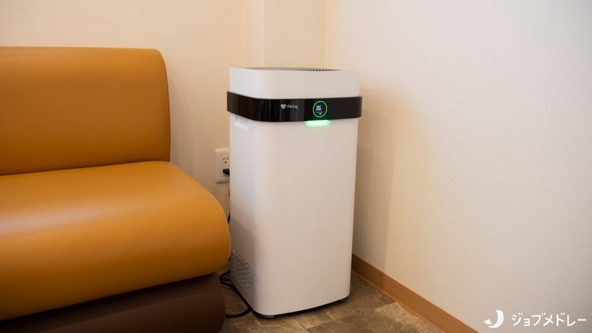 医療法人　誠献会　八幡歯科クリニック（歯科医師の求人）の写真8枚目：空気清浄機を設置するなど院内感染対策を徹底しています