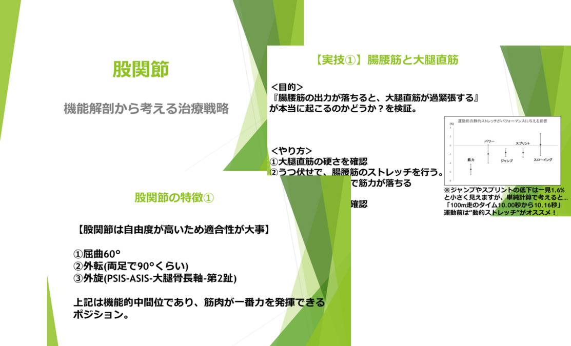 スマイル整骨院 左近山（柔道整復師の求人）の写真7枚目：勉強会資料～機能解剖「股関節」～