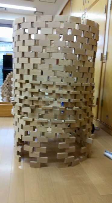千田保育園（保育士の求人）の写真5枚目：子ども達だけで作った積み木のタワー！