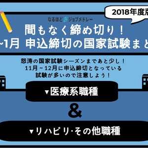 間もなく締め切り!11~1月申込締切の医療福祉系の国家試験まとめ!
