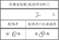生活相談員31歳男性の扶養家族