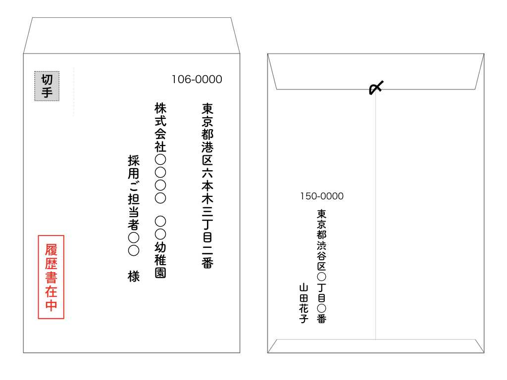 封筒の書き方見本