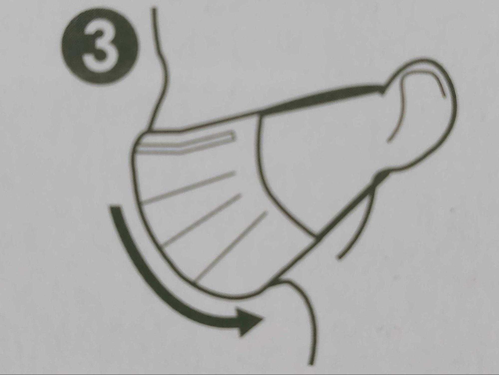 ダイソーマスクの正しい着け方3